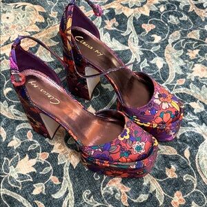Circus by Sam Edelman Multicolor Floral Platform Heels